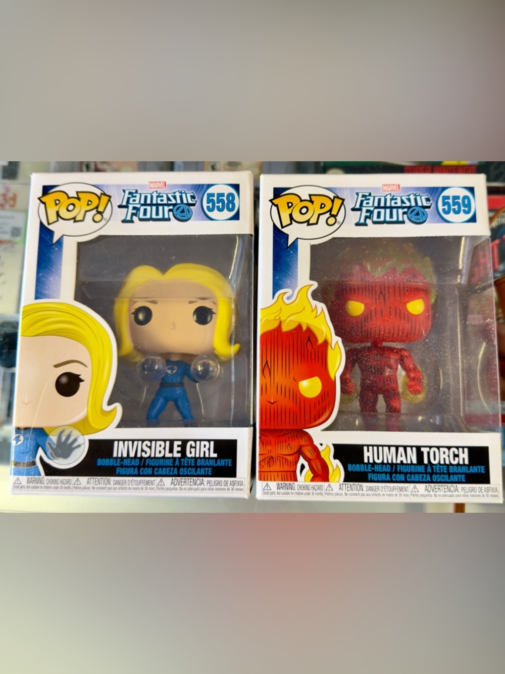 Fantastic Four Funko Pop! Invisible Girl & Human Torch